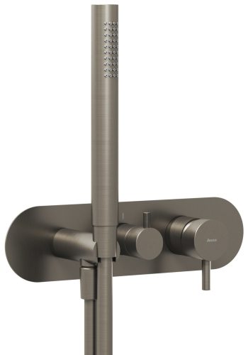 Ravak Espirit falba süllyesztett csaptelep szettel, háromutas, belső egység nélkül ES 068.20GB.O3.RB07D.+S, grafit