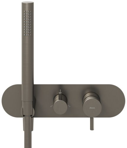 Ravak Espirit falba süllyesztett csaptelep szettel, háromutas, belső egység nélkül ES 068.20GB.O3.RB07D.+S, grafit