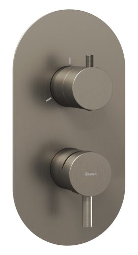 Ravak Espirit falba süllyesztett csaptelep, háromutas, belső egység nélkül ES 068.20GB.O3.RB07F, grafit