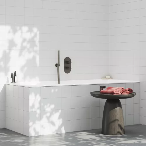 Ravak Espirit falba süllyesztett termosztátos csaptelep, kétutas, beslő egység nélkül ES 063.20GB.O2.RB07C, grafit