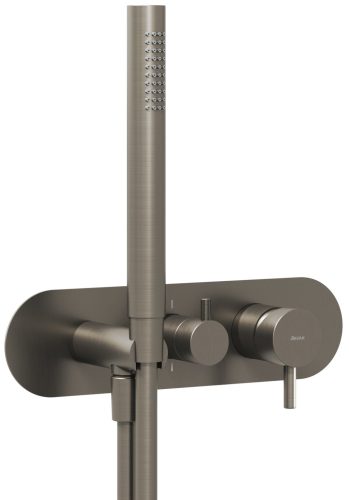 Ravak Espirit falba süllyesztett csaptelep szettel, kétutas, belső egység nélkül ES 065.20GB.O2.RB07D.+S, grafit