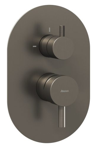 Ravak Espirit falba süllyesztett csaptelep, kétutas, belső egység nélkül ES 065.20GB.O2.RB07E, grafit