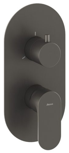 Ravak Eleganta falba süllyesztett csaptelep, háromutas, belső egység nélkül EL 068.20GB.O3.RB07F, grafit