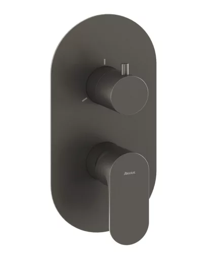 Ravak Eleganta falba süllyesztett csaptelep, háromutas, belső egység nélkül EL 068.20GB.O3.RB07F, grafit