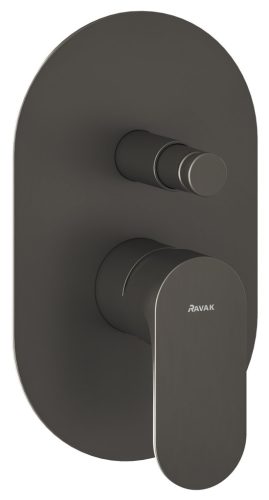 Ravak Eleganta falba süllyesztet csaptelep, automatikus, kétutas, belső egységgel EL 061.20GB.O2, grafit