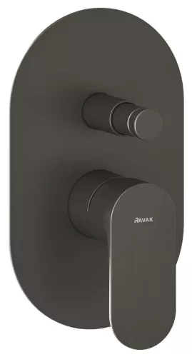 Ravak Eleganta falba süllyesztet csaptelep, automatikus, kétutas, belső egységgel EL 061.20GB.O2, grafit
