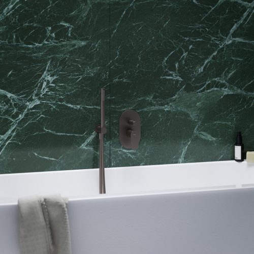 Ravak Eleganta falba süllyesztet csaptelep, automatikus, kétutas, belső egységgel EL 061.20GB.O2, grafit