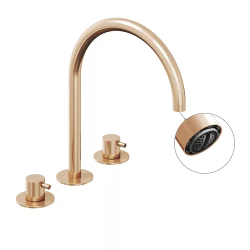 Ravak Espirit álló mosdócsaptelep, 3 furatos 270 mm leeresztő nélkül ES 018.60RGB, rose gold