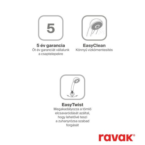 Ravak Espirit falba süllyesztett kádcsaptelep belső egységgel ES 021.60RGB.O1, rose gold