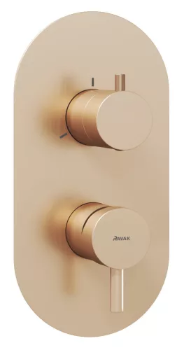 Ravak Espirit falba süllyesztett csaptelep, háromutas, belső egység nélkül ES 068.60RGB.O3.RB07F, rose gold