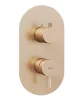 Ravak Espirit falba süllyesztett csaptelep, háromutas, belső egység nélkül ES 068.60RGB.O3.RB07F, rose gold