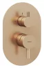 Ravak Espirit falba süllyesztett csaptelep, kétutas, belső egység nélkül ES 065.60RGB.O2.RB07E, rose gold