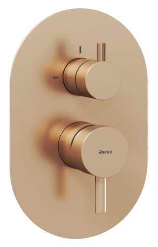 Ravak Espirit falba süllyesztett csaptelep, kétutas, belső egység nélkül ES 065.60RGB.O2.RB07E, rose gold
