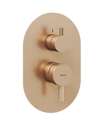 Ravak Espirit falba süllyesztett csaptelep, kétutas, belső egység nélkül ES 065.60RGB.O2.RB07E, rose gold