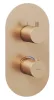 Ravak Espirit termosztátos falba süllyesztett csaptelep, háromutas, belső egység nélkül ES 067.60RGB.O3.RB07C, rose gold