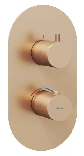Ravak Espirit termosztátos falba süllyesztett csaptelep, háromutas, belső egység nélkül ES 067.60RGB.O3.RB07C, rose gold