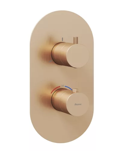 Ravak Espirit termosztátos falba süllyesztett csaptelep, háromutas, belső egység nélkül ES 067.60RGB.O3.RB07C, rose gold
