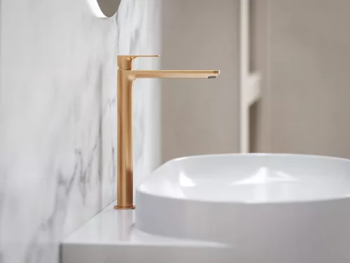 Ravak Eleganta álló mosdócsaptelep 335 mm leeresztő nélkül EL 015.60RGB, rose gold