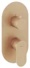 Ravak Eleganta falba süllyesztett csaptelep, háromutas, belső egység nélkül EL 068.60RGB.O3.RB07F, rose gold