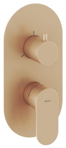 Ravak Eleganta falba süllyesztett csaptelep, háromutas, belső egység nélkül EL 068.60RGB.O3.RB07F, rose gold