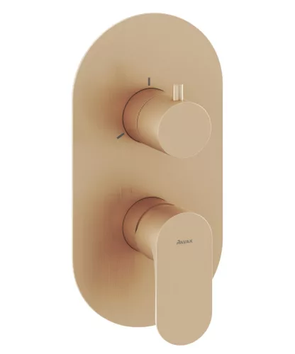 Ravak Eleganta falba süllyesztett csaptelep, háromutas, belső egység nélkül EL 068.60RGB.O3.RB07F, rose gold