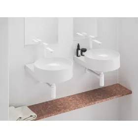   Ravak Eleganta álló mosdócsaptelep 220 mm leeresztő nélkül EL 014.10WV, White Velvet