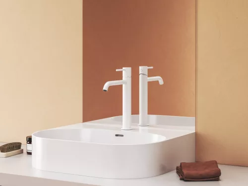 Ravak Espirit álló mosdócsaptelep BeCool 250 mm leeresztő nélkül ES 014.11WV, White Velvet