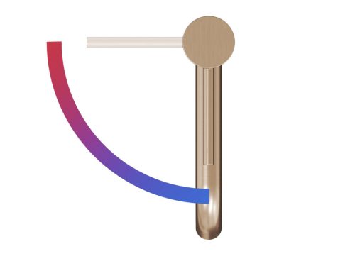 Ravak Espirit álló mosdócsaptelep BeCool 340 mm leeresztő nélkül ES 015.61RGB, rose gold