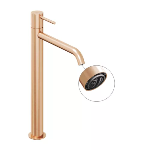 Ravak Espirit álló mosdócsaptelep BeCool 340 mm leeresztő nélkül ES 015.61RGB, rose gold
