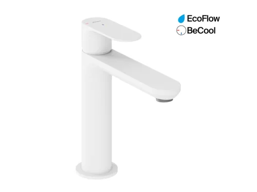 Ravak Eleganta álló mosdócsaptelep BeCool 174 mm leeresztő nélkül EL 012.11WV, White Velvet