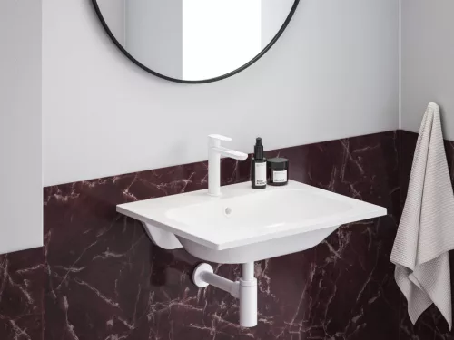 Ravak Eleganta álló mosdócsaptelep BeCool 174 mm leeresztő nélkül EL 012.11WV, White Velvet