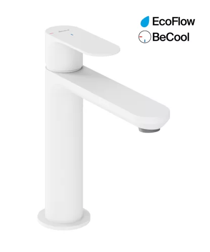 Ravak Eleganta álló mosdócsaptelep BeCool 174 mm leeresztő nélkül EL 012.11WV, White Velvet