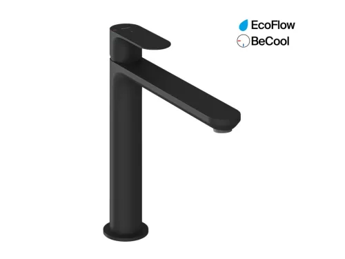 Ravak Eleganta álló mosdócsaptelep BeCool 220 mm leeresztő nélkül EL 014.21BLM, matt fekete