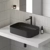 Ravak Eleganta álló mosdócsaptelep BeCool 335 mm leeresztő nélkül EL 015.21BLM, matt fekete