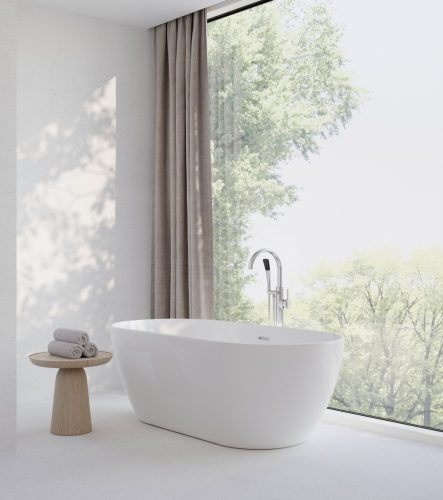 Ravak Padlón álló kádcsaptelep FM 080.00CR.RB07A, króm (R-box nélkül)