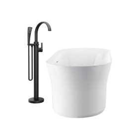   Ravak Padlón álló kádcsaptelep FM 080.20BLM.RB07A, matt fekete (R-box nélkül)