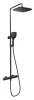 Ravak Flat termosztátos zuhanyoszlop szettel FL 091.20BLM, matt fekete