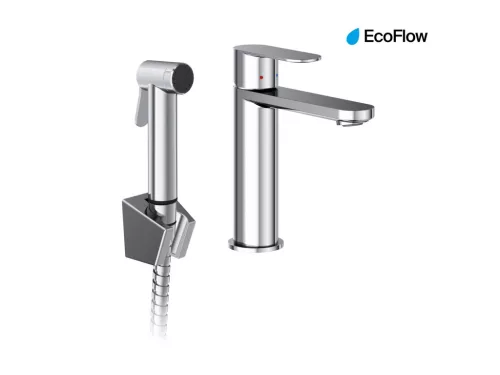 Ravak Chrome II álló mosdócsaptelep bidézuhannyal 175 mm, leeresztő nélkül CR II 112.00CR, króm