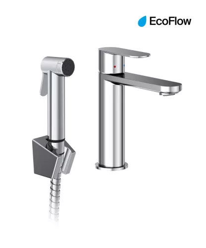 Ravak Chrome II álló mosdócsaptelep bidézuhannyal 175 mm, leeresztő nélkül CR II 112.00CR, króm