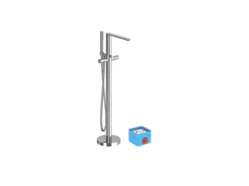 Ravak Chrome II padlón álló csaptelep zuhanyszettel (R-box nélkül), króm CR II 080.00CR.RB07A