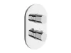 Ravak Chrome II termosztátos 3-utas csaptelep, alaptest nélkül CR II 067.00CR.O3.RB071, króm