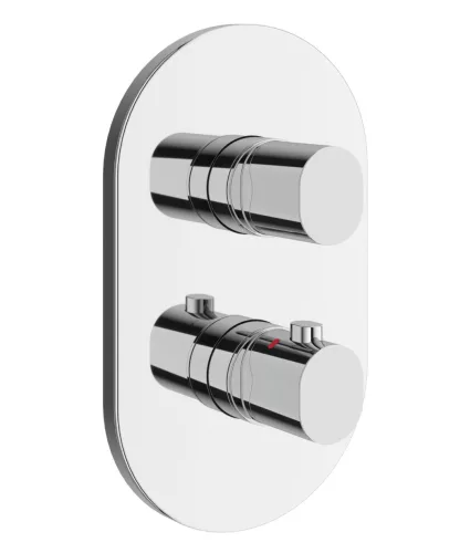 Ravak Chrome II termosztátos 3-utas csaptelep, alaptest nélkül CR II 067.00CR.O3.RB071, króm