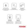 Ravak Chrome II mosdócsaptelep BeCool 175 mm lefolyó nélkül CR II 014.21BL, fekete