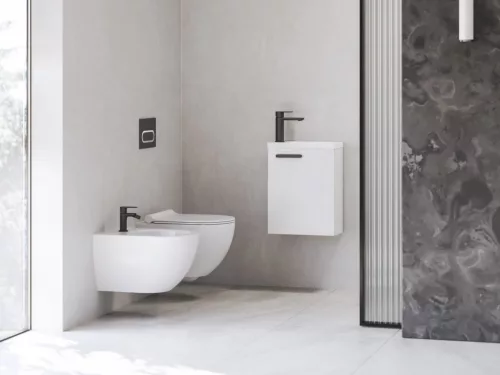 Ravak Chrome II mosdócsaptelep BeCool 175 mm lefolyó nélkül CR II 014.21BL, fekete