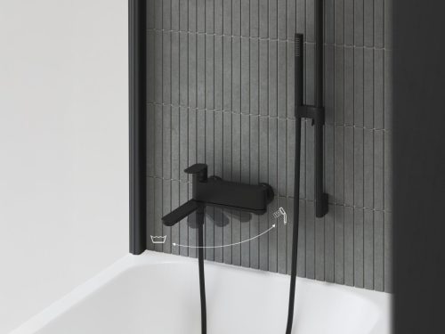 Ravak Chrome II kádcsaptelep szett nélkül CR II 022.20BL, fekete