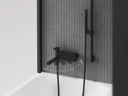 Ravak Chrome II kádcsaptelep szett nélkül CR II 022.20BL, fekete