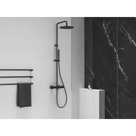   Ravak Espirit termosztátos zuhanyoszlop szettel ES 091.20BLM, matt fekete