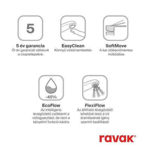 Ravak Spring falba süllyesztett mosdócsaptelep testtel, króm SG 019.00CR.O1