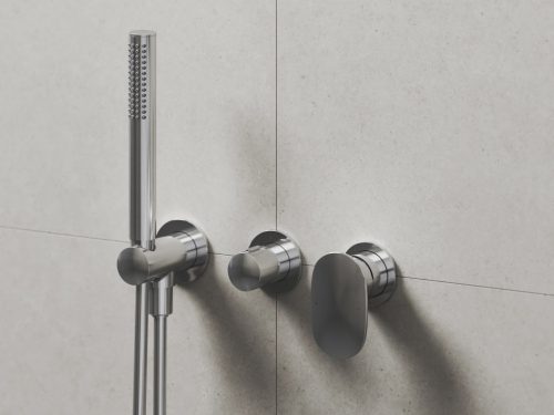 Ravak Spring 2-utas falba süllyesztett csaptelep testtel, zuhanyszettel, króm SG 065.00CR.O2.+S