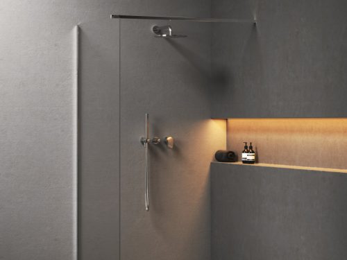 Ravak Spring 2-utas falba süllyesztett csaptelep testtel, zuhanyszettel, króm SG 065.00CR.O2.+S